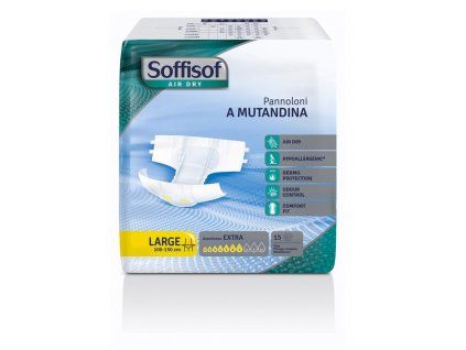 Plenkové kalhotky pro dospělé AIRDRY EXTRA, vel. L, střed. inkont. 2136 ml, 15 ks/bal.